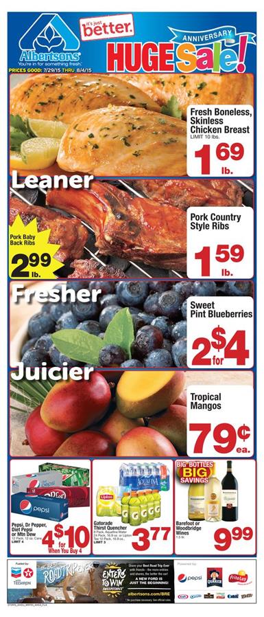 Albertsons Weekly Ad Huge Sale Jul 29 - Aug 04 2015