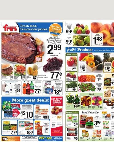Fry's Food Weekly Ad Sep 23 - Sep 29 2015