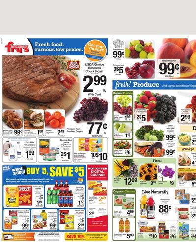 Fry's Weekly Ad Food Sep 9 2015