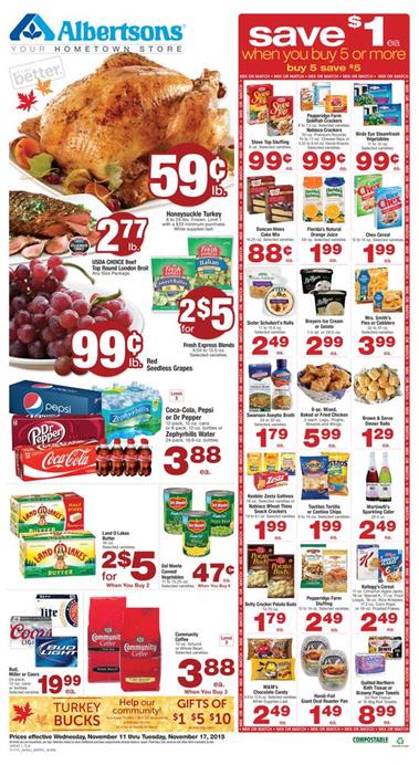 Albertsons Weekly Ad Nov 11 - Nov 17 2015
