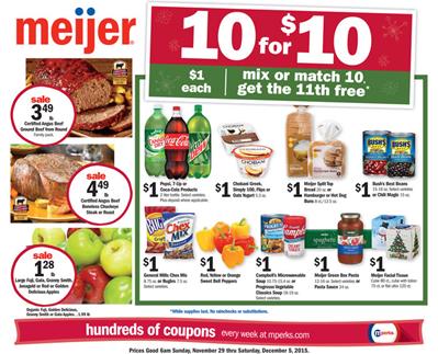 Meijer Weekly Ad Preview Nov 29 - Dec 5 2015