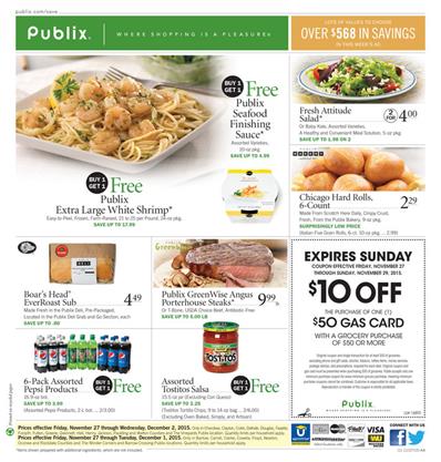 Publix Ad Savings Nov 26 - Dec 2 2015