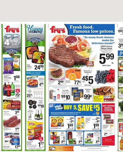 Fry's Food Ad Deals Jan 3 2016