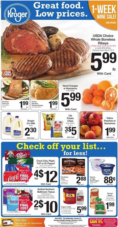 Kroger Weekly Ad Jan 27 2016