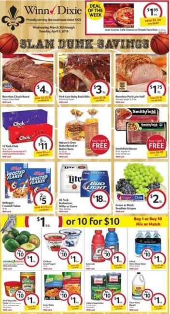 Winn Dixie Ad Mar 30 2016