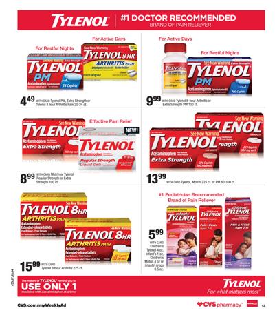 CVS AD PHARMACY MAY 15 2016 | Sun Protection and Medicines 3 CVS TYLENOL MAY 15 2016