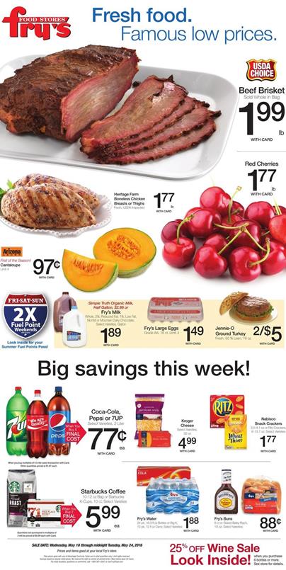 Fry's Weekly Ad May 18 - May 24 2016 Kroger Coupon Matchups 1 Fry's Weekly Ad May 18 - May 24 2016