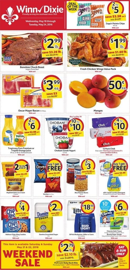 Winn Dixie Weekly Ad 19 - 25 May 2016 Coupon Matchups 1 Winn Dixie Weekly Ad May 19 - 25 2016