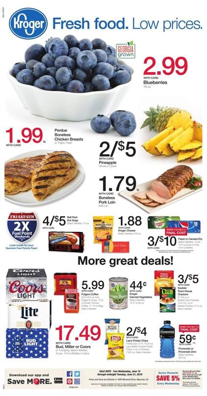 Kroger Weekly Ad Jun 15 - 21 2016 Top Deals and Coupons 1 Kroger Weekly Ad Jun 15 - 21 2016