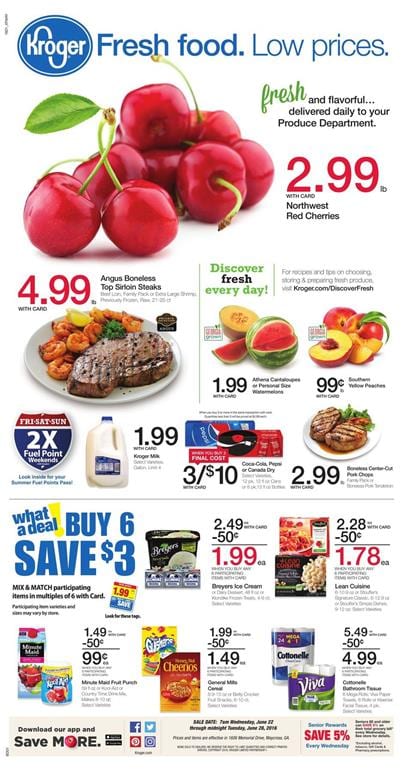 Kroger Weekly Ad Jun 22 - 28 2016