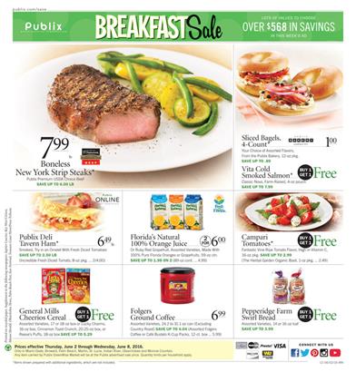 Publix Weekly Ad June 1 - 7 2016 | Coupons, Deals, Bogos, Breakfast Sale 1 Publix Weekly Ad June 1 - 7 2016