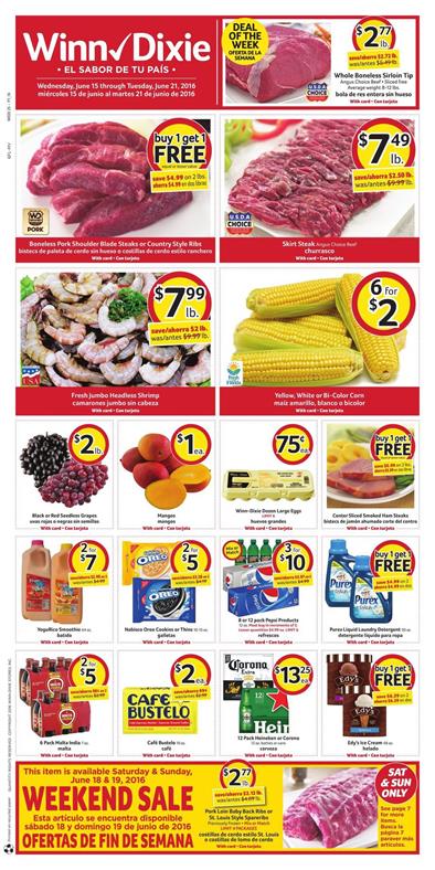 Winn Dixie Weekly Ad Jun 15 - 21 2016 Top Deals Father's Day 1 Winn Dixie Weekly Ad Jun 15 - 21