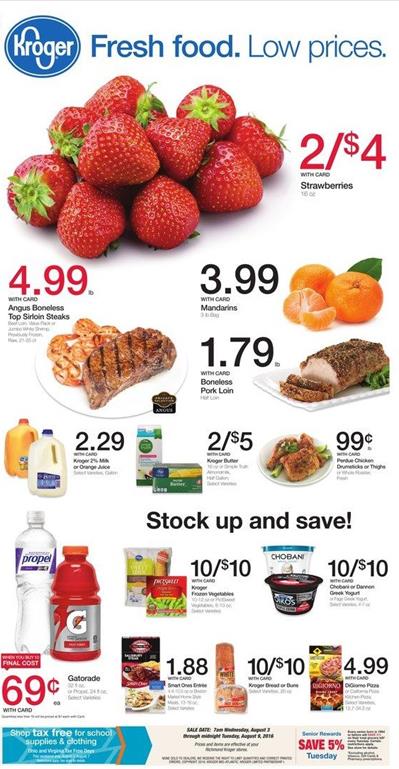 Kroger Weekly Ad Aug 3 - Aug 9 2016 1 Kroger Weekly Ad Aug 3 - Aug 9 2016