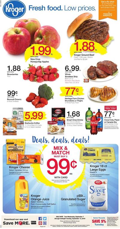 Kroger Weekly Ad Sep 7 - Sep 13 2016 1 Kroger Weekly Ad Sep 7 - Sep 13 2016