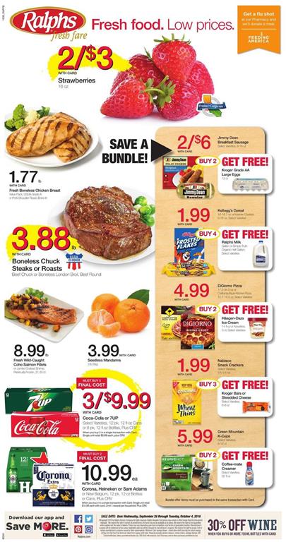Ralphs Weekly Ad Sep 28 - Oct 4 2016
