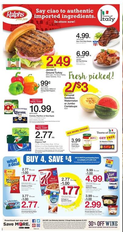 Ralphs Weekly Ad September 14 - 20 2016
