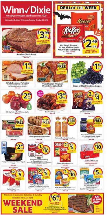 Winn Dixie Weekly Ad Oct 19 - 25 2016