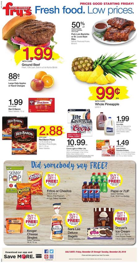 Fry's Weekly Ad Nov 25 - 29 2016 Deals