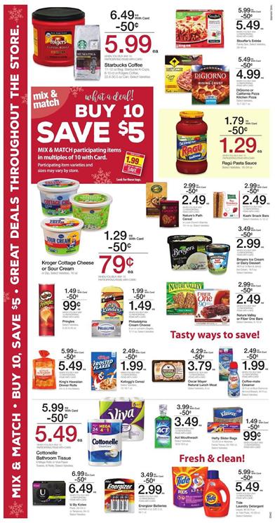 Kroger Ad Buy 10 Save $5 Mix & Match Sale 2 - 8 Nov 2016