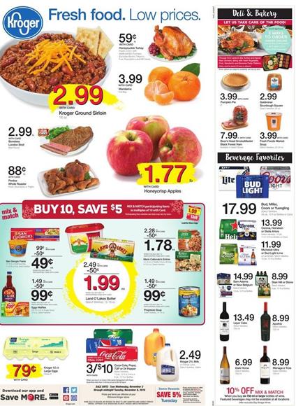 Kroger Weekly Ad Nov 2 - Nov 8 2016