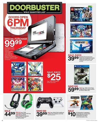 Target Black Friday Ad 2016 Doorbusters 2 Target Black Friday Ad 2016 Nintendo 3DS