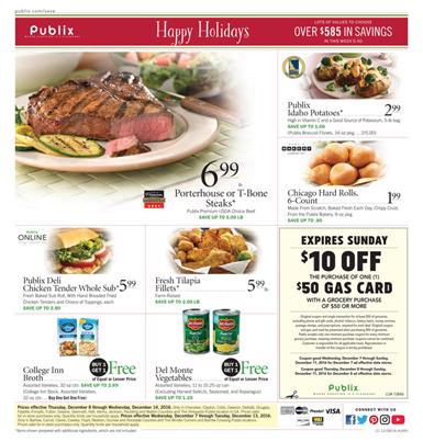 Publix Weekly Ad Holiday B1G1 Free Deals Dec 7 - 13 2016