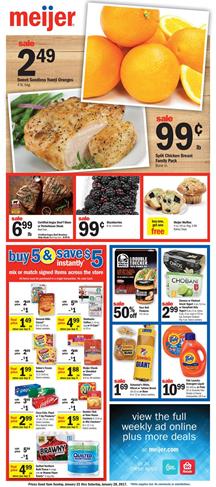 Meijer Weekly Ad Buy 5 Save $5 Jan 22 - 28 2017