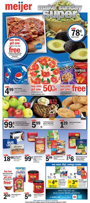 Meijer Weekly Ad Snacks Jan 29 - Feb 4 2017