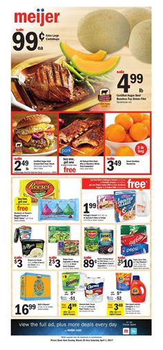 Meijer Weekly Ad Deals Mar 26 - Apr 1 2017