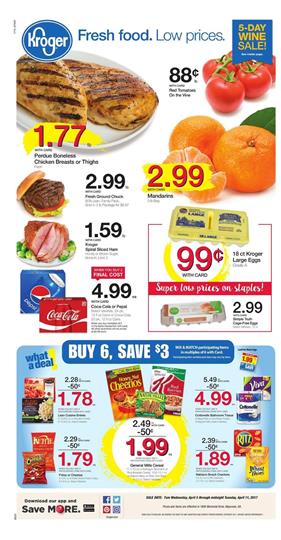 Kroger Weekly Ad Deals April 5 - 11 2017