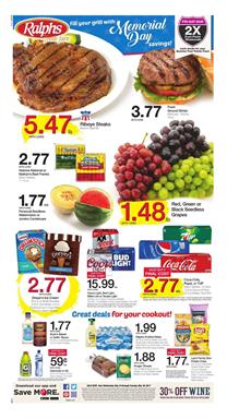 Memorial Day Savings Ralphs Ad May 24 - 30 2017