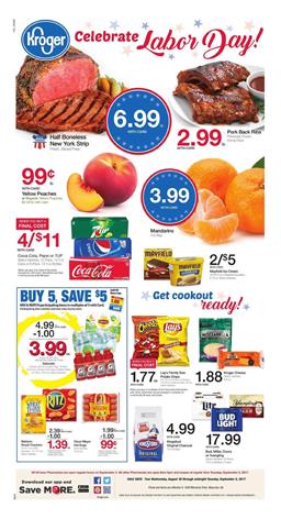 Kroger Weekly Ad Deals Aug 30 - Sep 5 2017