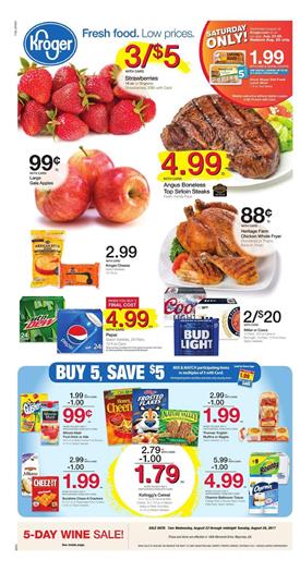 Kroger Weekly Ad Deals August 23 - 29 2017
