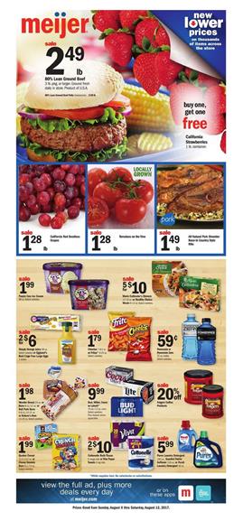 Meijer Weekly Ad Deals August 6 - 12 2017