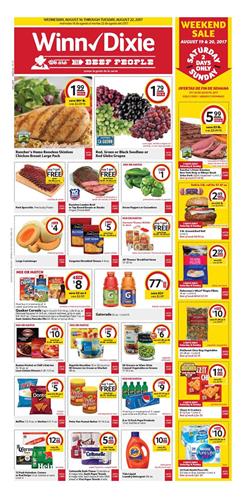 Winn Dixie Weekly Ad Deals Aug 16 - 22 2017