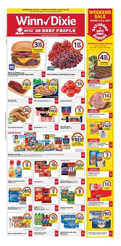 Winn Dixie Weekly Ad Deals Aug 2 - 8 2017