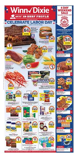 Winn Dixie Weekly Ad Labor Day Aug 30 - Sep 5 2017