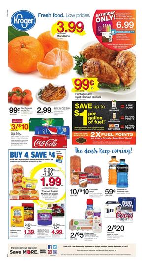Kroger Weekly Ad Deals Sep 20 - 26 2017