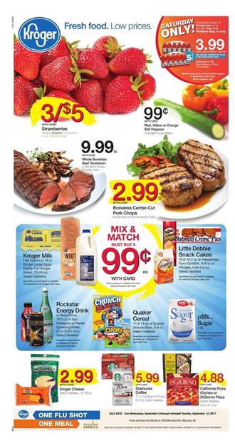 Kroger Weekly Ad Deals Sep 6 - 12 2017