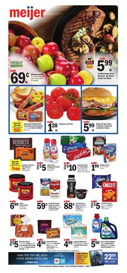 Meijer Weekly Ad Deals October 1 - 7 2017
