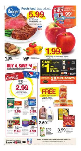 Kroger Weekly Ad Deals October 11 - 17 2017