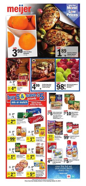 Meijer Weekly Ad Deals October 15 - 21, 2017