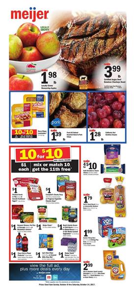 Meijer Weekly Ad Deals October 8 - 14 2017