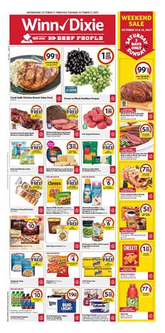 Winn Dixie Weekly Ad Deals October 11 - 17 2017