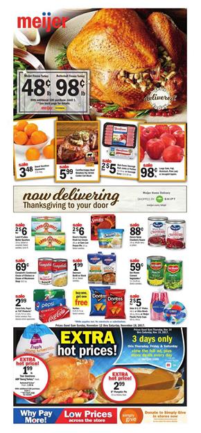Meijer Weekly Ad Deals November 12 - 18, 2017
