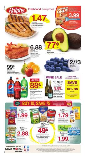 Ralphs Weekly Ad Deals Nov 8 - 14, 2017