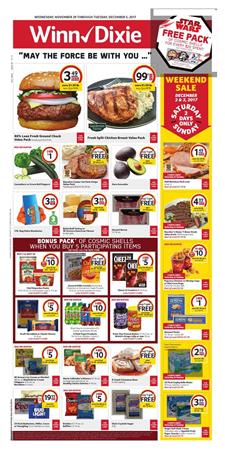 Winn Dixie Ad Deals Nov 29 - Dec 5, 2017