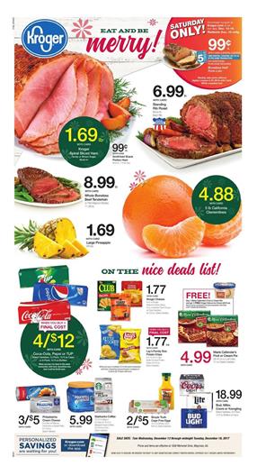 Kroger Weekly Ad Deals December 13 - 19, 2017