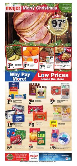 Meijer Weekly Ad Christmas December 17 - 24, 2017