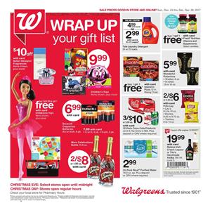 Walgreens Weekly Ad Deals Dec 24 - 30, 2017